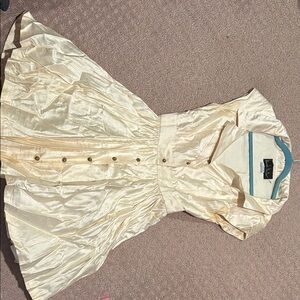 Silk white mini dress